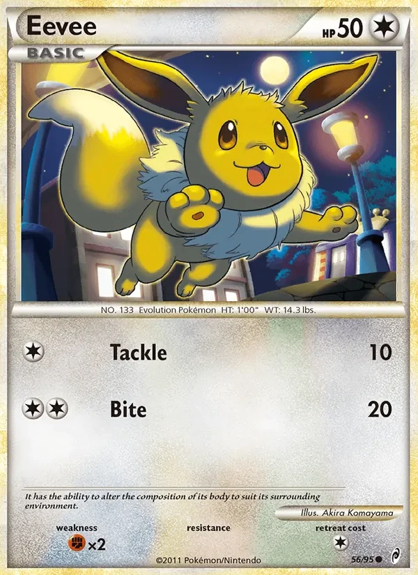 Eevee 56/95 Call of Legends Pokémon card