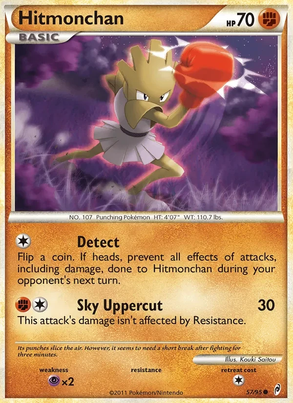 Hitmonchan 57/95 Call of Legends Pokémon Karte