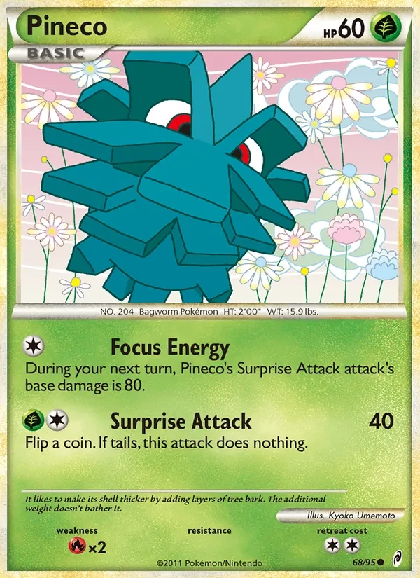 Pineco 68/95 Call of Legends Pokémon card