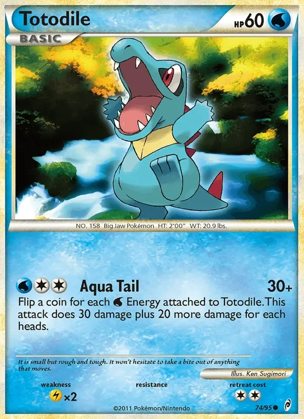 Totodile 74/95 Call of Legends Pokémon card