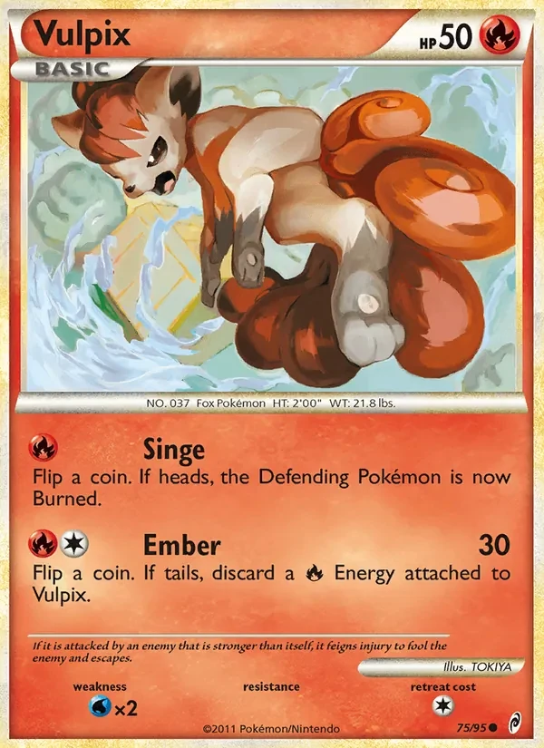 Vulpix 75/95 Call of Legends Pokémon Karte