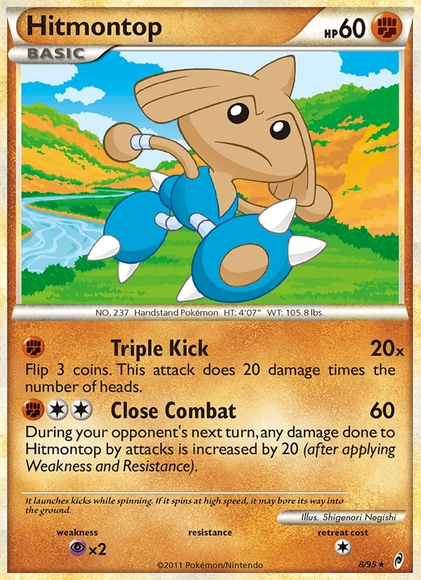 Hitmontop 8/95 Call of Legends Pokémon card