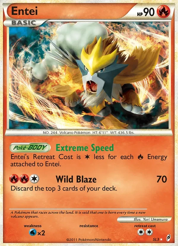 Entei SL3 Call of Legends Pokémon card