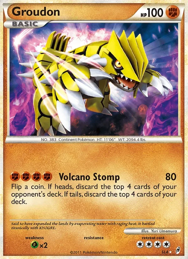 Groudon SL4 Call of Legends Pokémon card