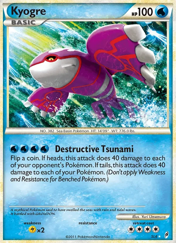 Kyogre SL6 Call of Legends Pokémon card