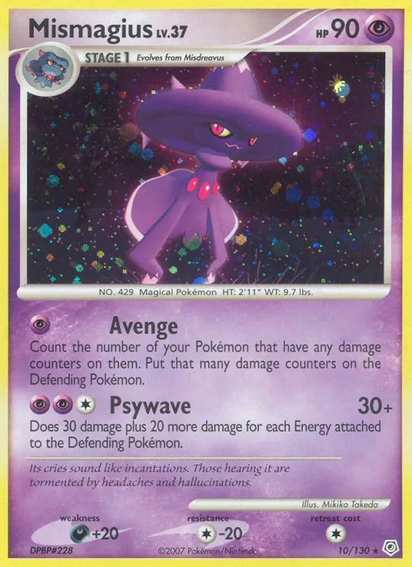 Mismagius 10/130 Diamond & Pearl Pokémon card