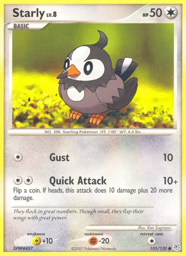 Starly 101/130 Diamond & Pearl Pokémon card