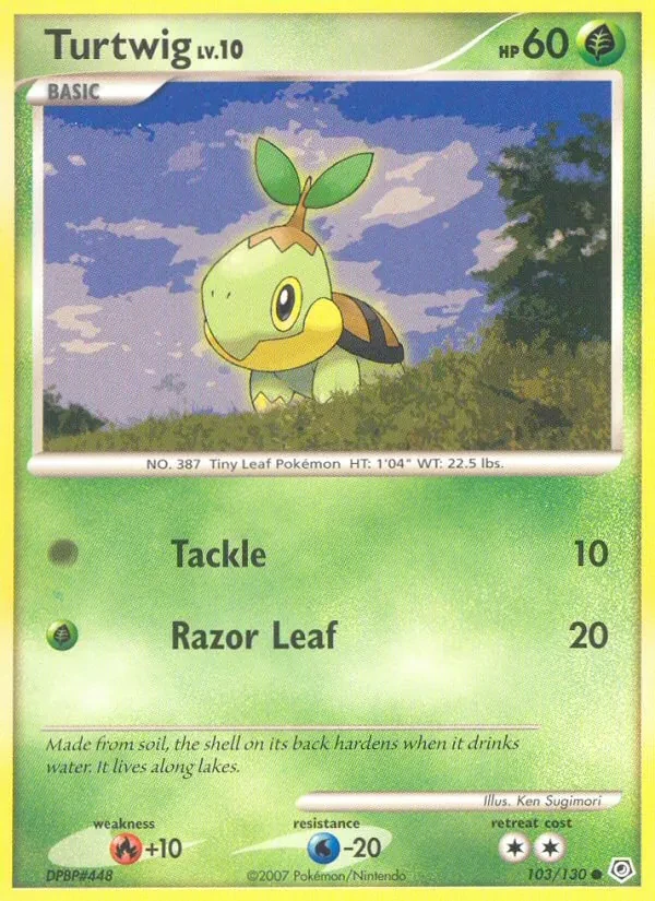 Turtwig 103/130 Diamond & Pearl Pokémon card