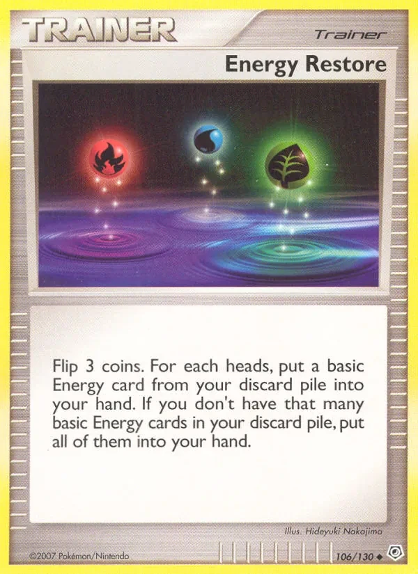 Carte Pokémon Energy Restore 106/130 Diamond & Pearl