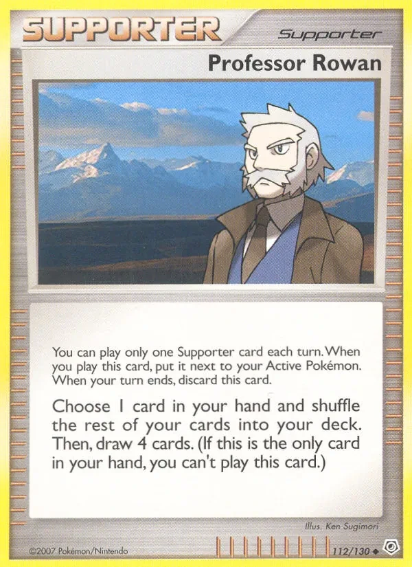 Professor Rowan 112/130 Diamond & Pearl Pokémon card