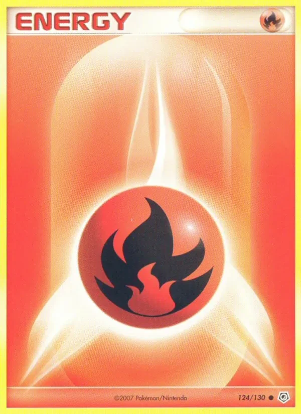 Fire Energy 124/130 Diamond & Pearl Pokémon card