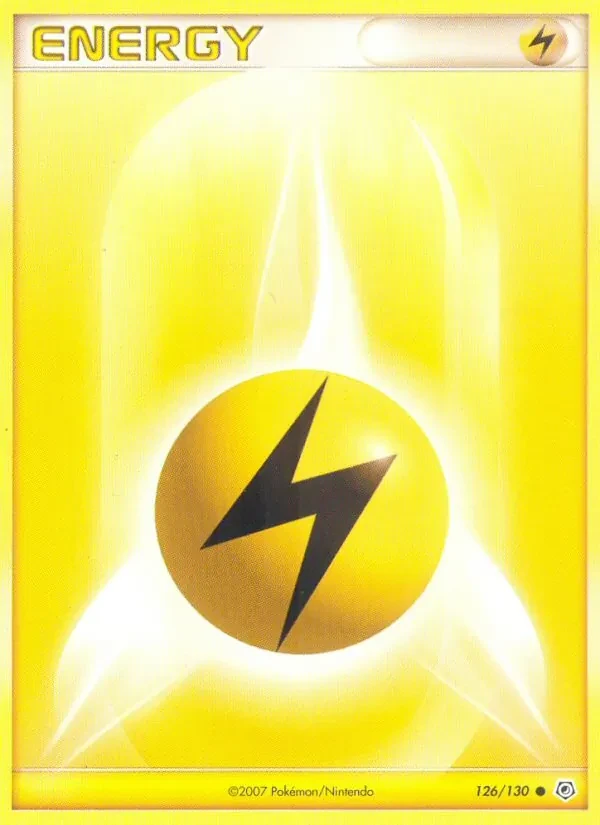 Lightning Energy 126/130 Diamond & Pearl Pokémon card