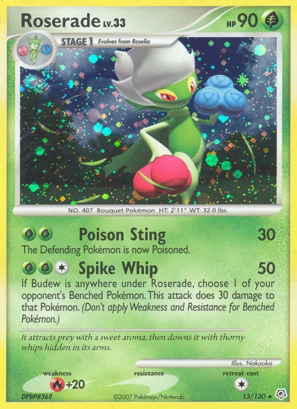 Roserade 13/130 Diamond & Pearl Pokémon card