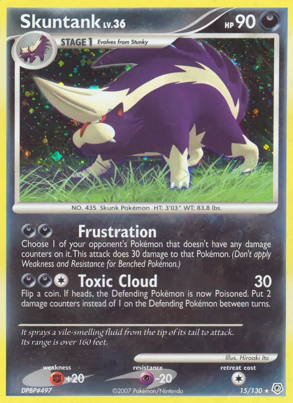 Skuntank 15/130 Diamond & Pearl Pokémon card