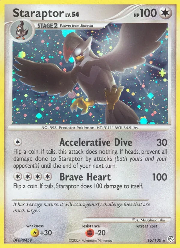 Staraptor 16/130 Diamond & Pearl Pokémon card