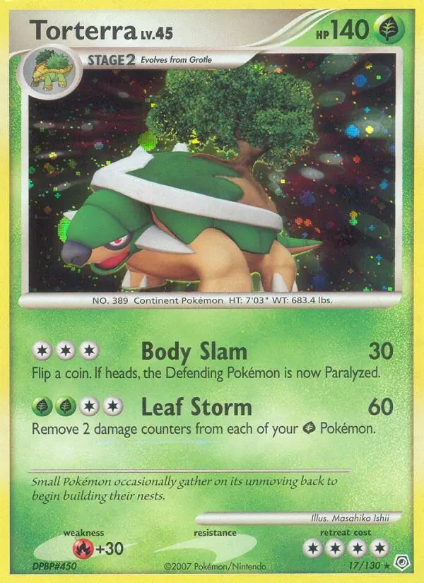 Torterra 17/130 Diamond & Pearl Pokémon card