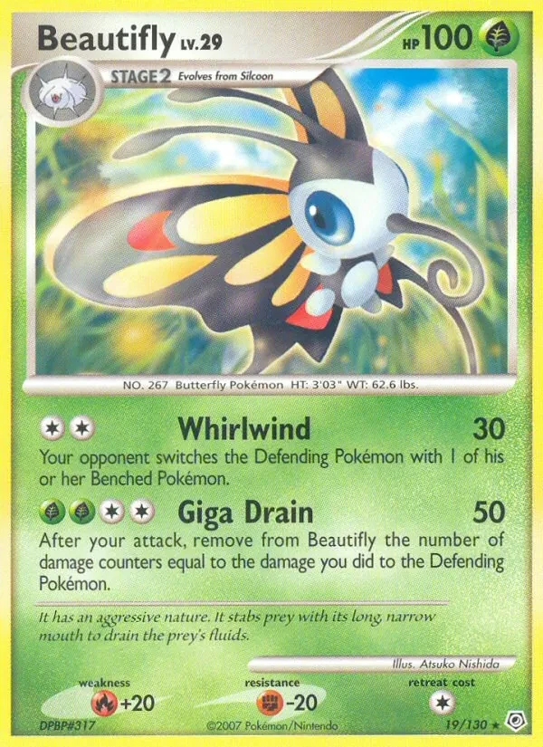 Beautifly 19/130 Diamond & Pearl Pokémon Karte