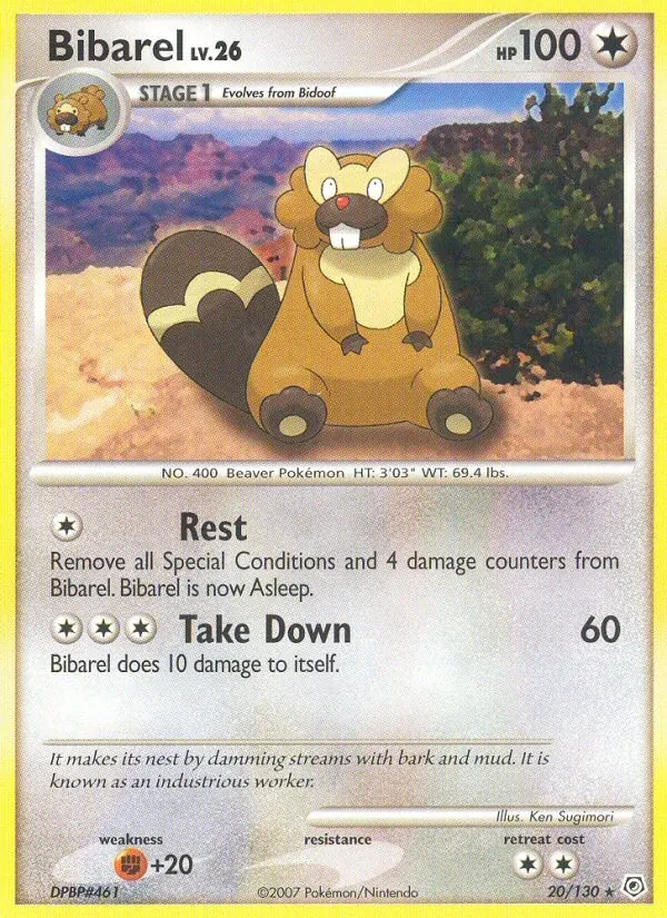 Carta Pokémon Bibarel 20/130 Diamond & Pearl