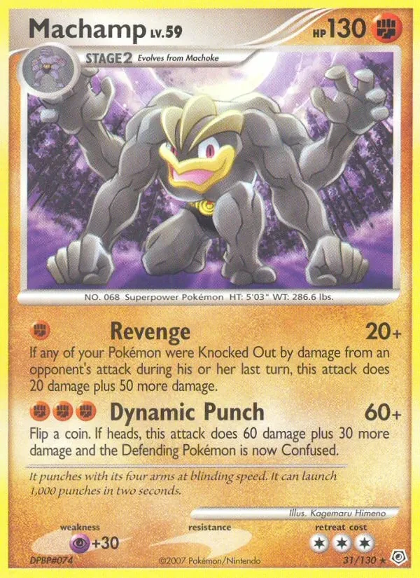 Machamp 31/130 Diamond & Pearl Pokémon card