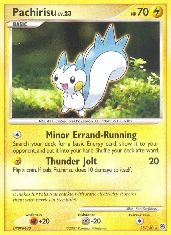 Pachirisu 35/130 Diamond & Pearl Pokémon card