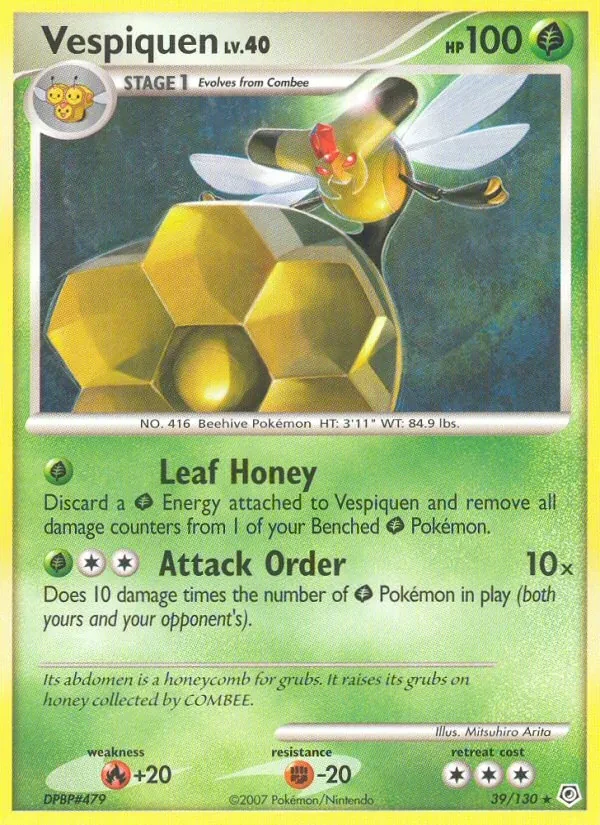 Vespiquen 39/130 Diamond & Pearl Pokémon card