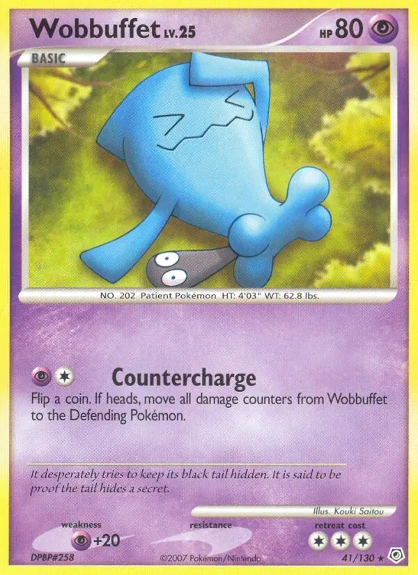 Wobbuffet 41/130 Diamond & Pearl Pokémon card
