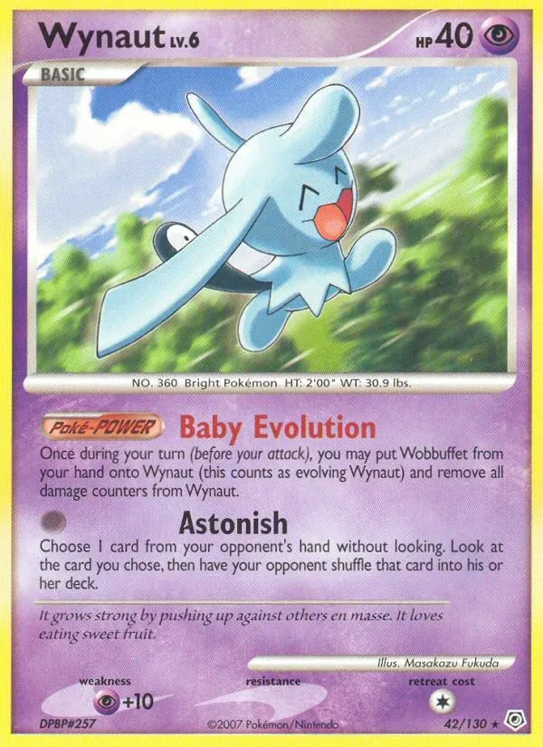 Wynaut 42/130 Diamond & Pearl Pokémon Karte