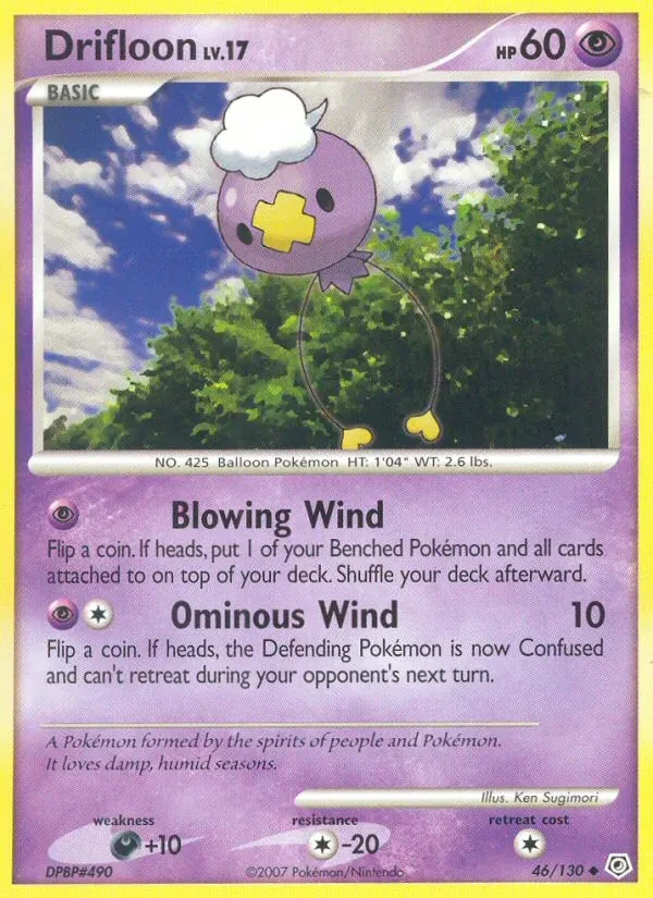 Drifloon 46/130 Diamond & Pearl Pokémon card