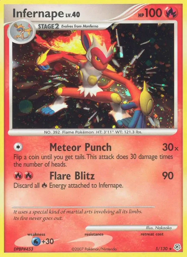 Infernape 5/130 Diamond & Pearl Pokémon card