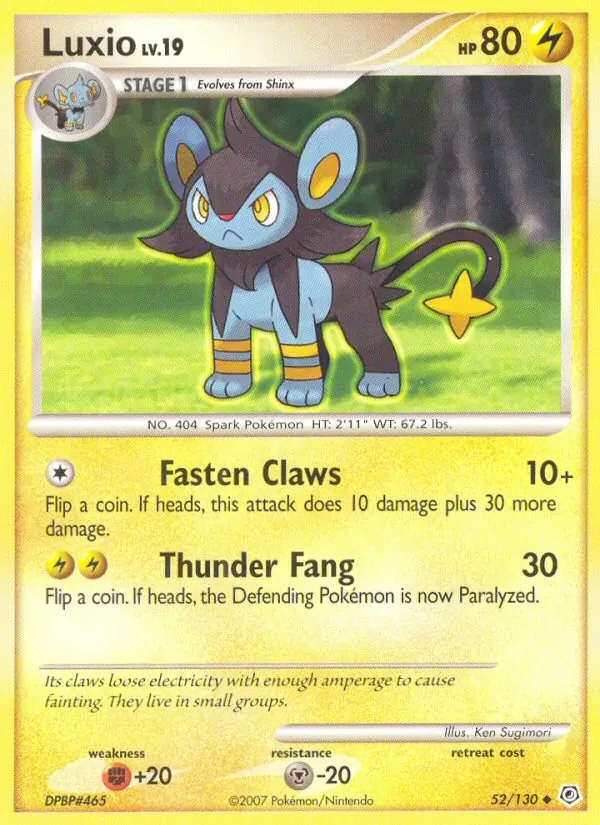 Luxio 52/130 Diamond & Pearl Pokémon Karte