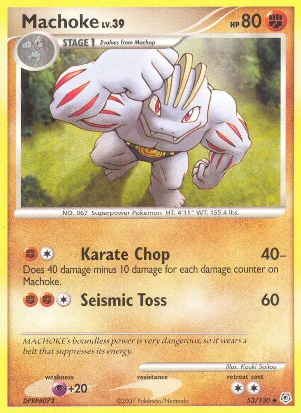 Machoke 53/130 Diamond & Pearl Pokémon card