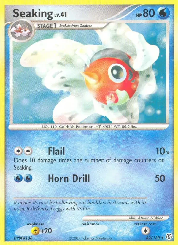 Seaking 62/130 Diamond & Pearl Pokémon card
