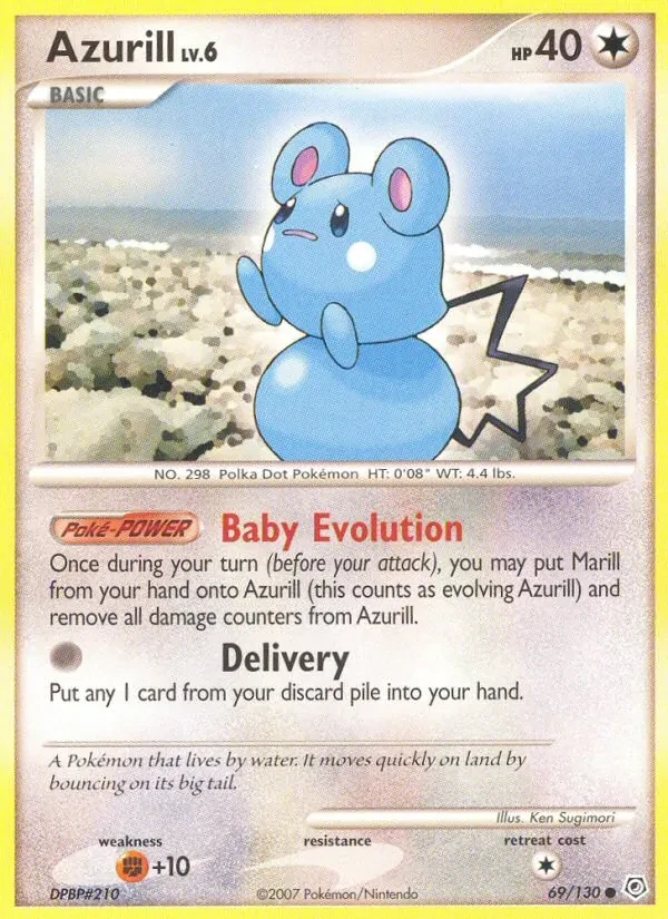 Azurill 69/130 Diamond & Pearl Pokémon card