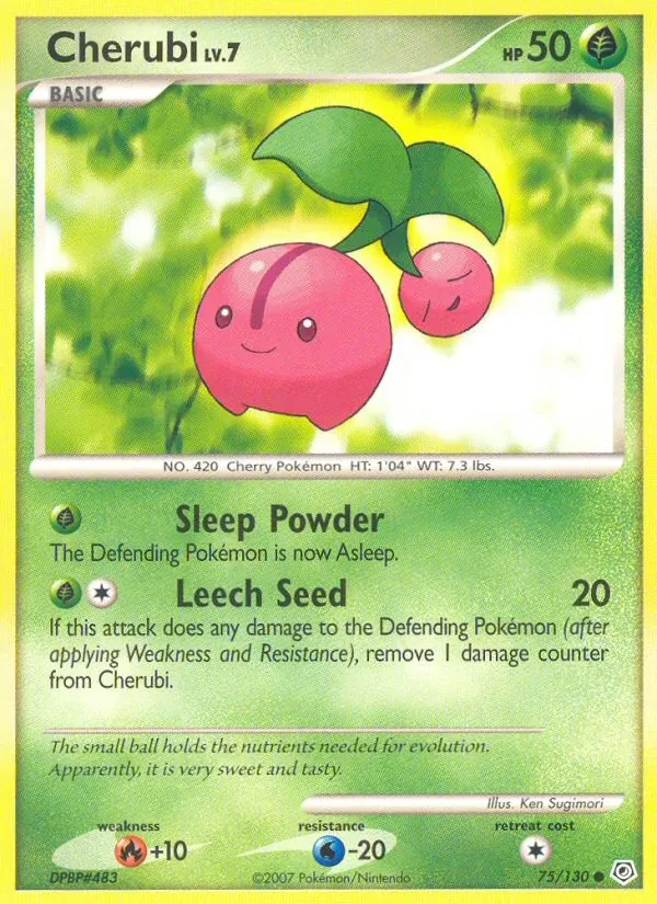 Cherubi 75/130 Diamond & Pearl Pokémon card