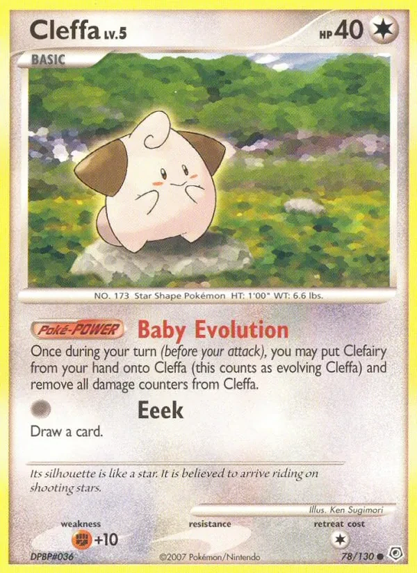 Cleffa 78/130 Diamond & Pearl Pokémon card