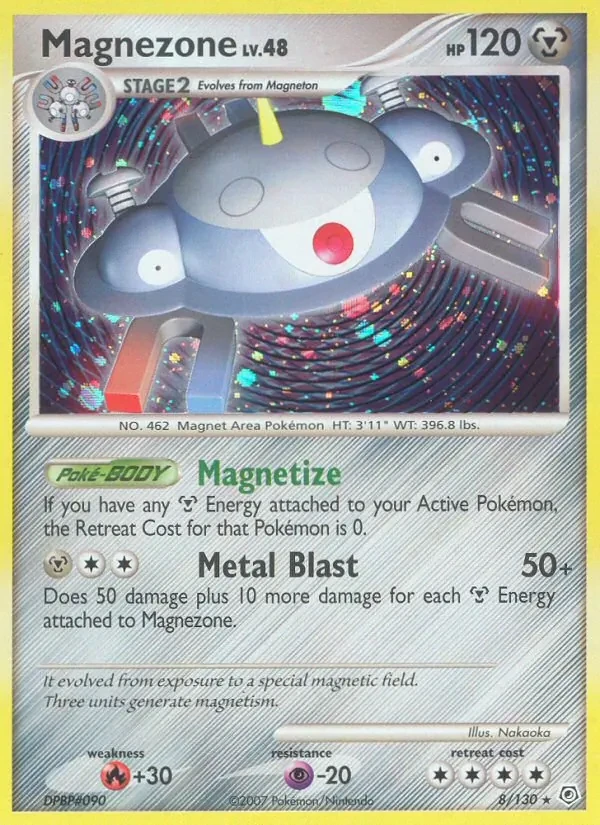 Magnezone 8/130 Diamond & Pearl Pokémon card