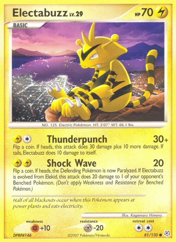 Electabuzz 81/130 Diamond & Pearl Pokémon card