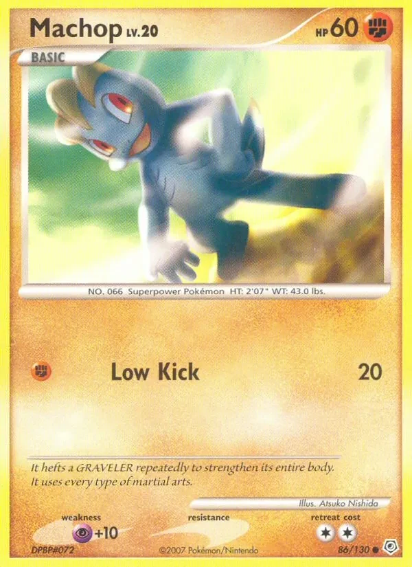 Machop 86/130 Diamond & Pearl Pokémon Karte
