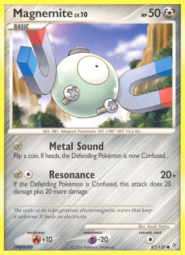 Magnemite 87/130 Diamond & Pearl Pokémon Karte