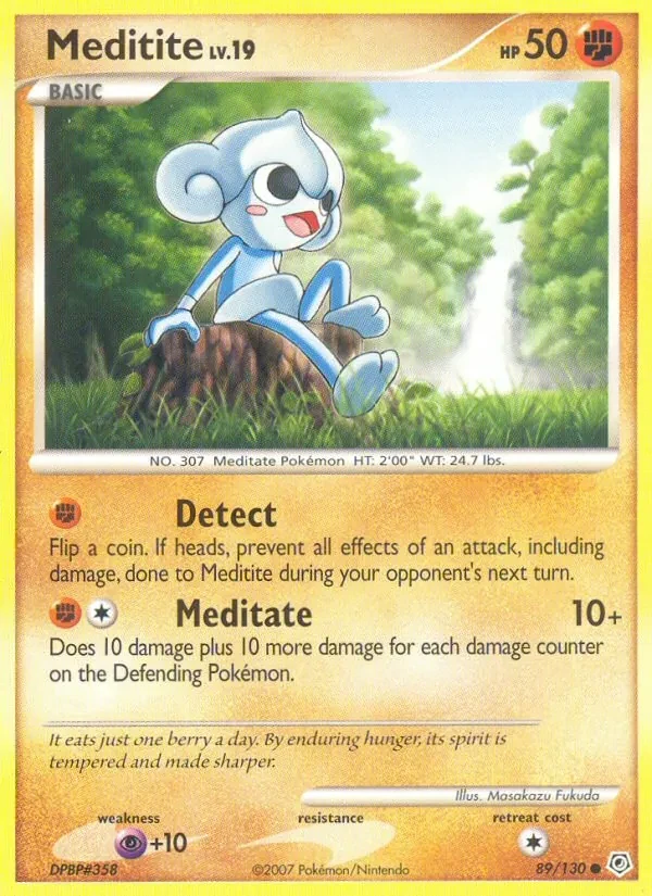 Meditite 89/130 Diamond & Pearl Pokémon card