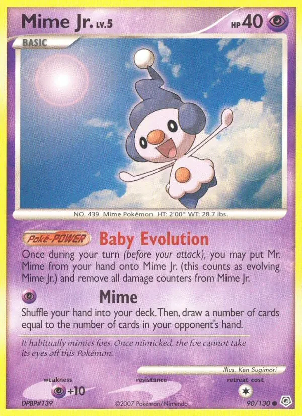 Carte Pokémon Mime Jr. 90/130 Diamond & Pearl