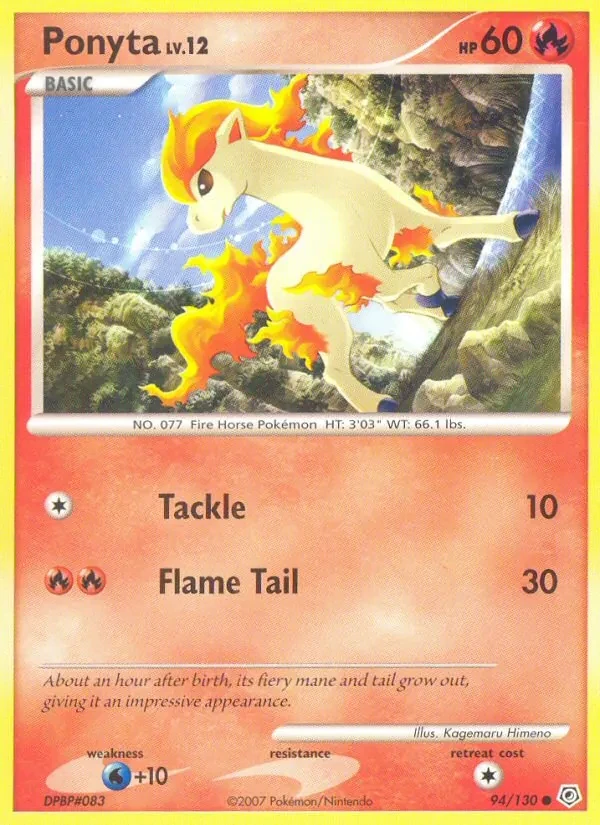 Ponyta 94/130 Diamond & Pearl Pokémon card
