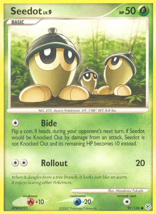 Seedot 97/130 Diamond & Pearl Pokémon card