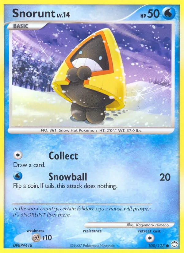 Snorunt 100/123 Mysterious Treasures Pokémon Karte