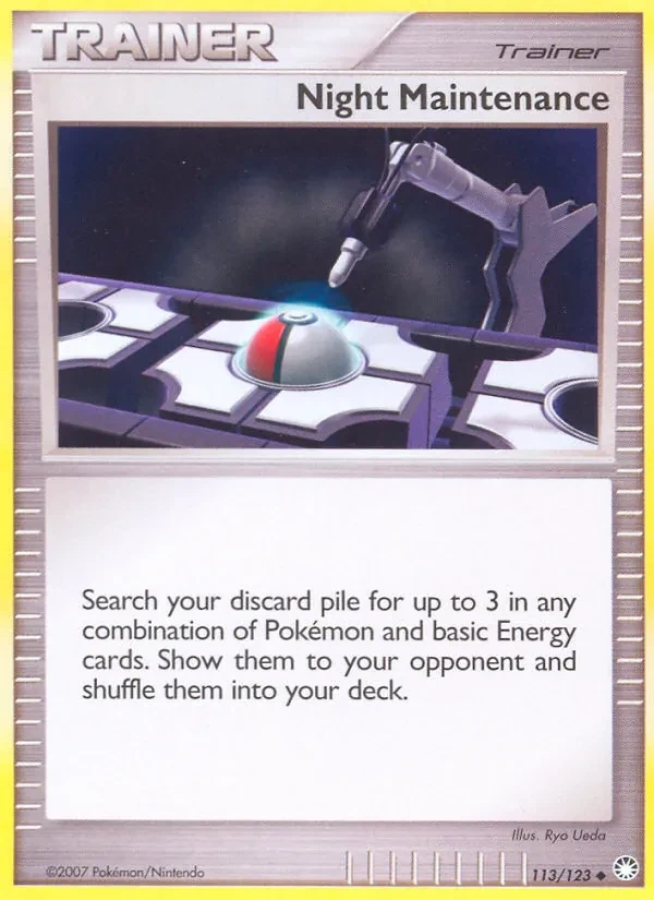 Night Maintenance 113/123 Mysterious Treasures Pokémon card