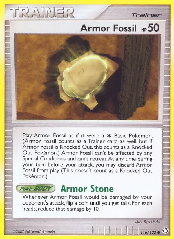 Armor Fossil 116/123 Mysterious Treasures Pokémon card