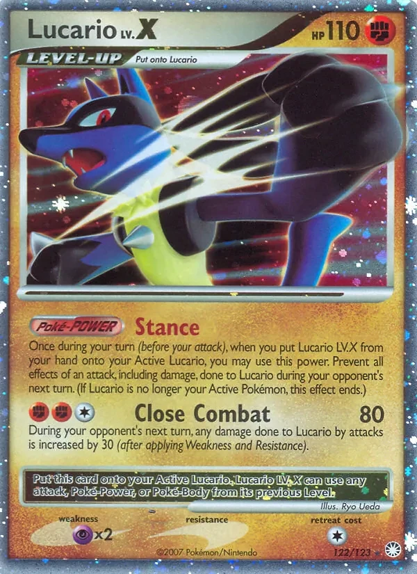 Lucario 122/123 Mysterious Treasures Pokémon card