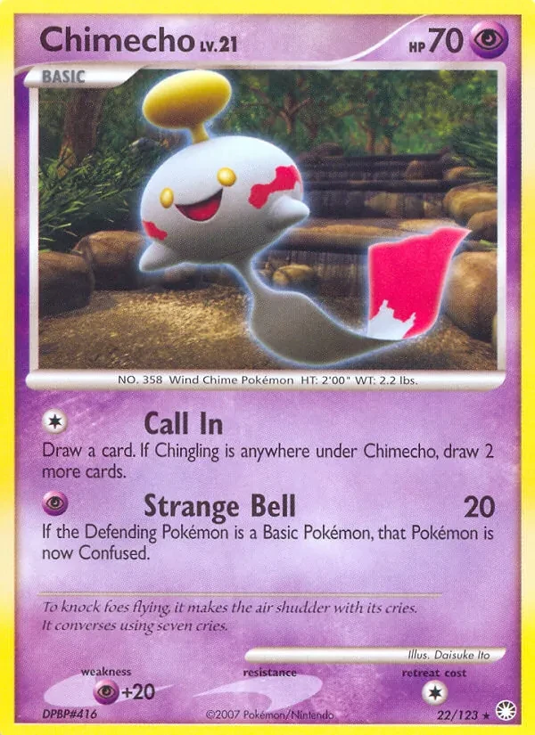 Chimecho 22/123 Mysterious Treasures Pokémon card