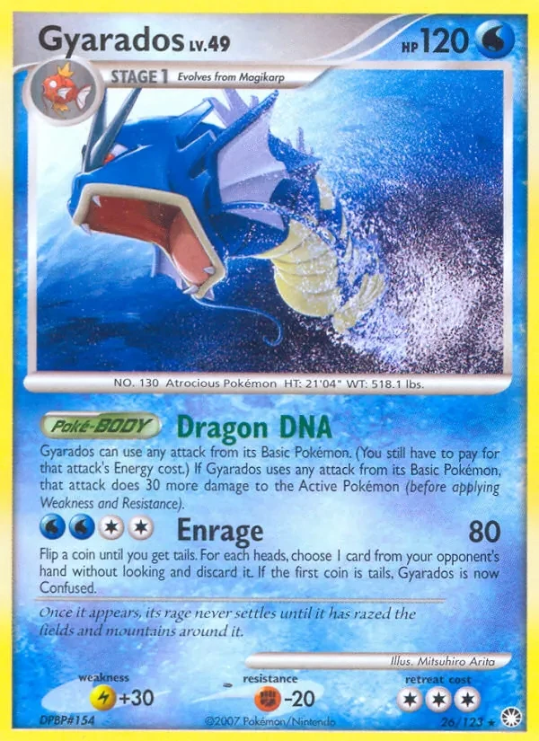 Gyarados 26/123 Mysterious Treasures Pokémon card