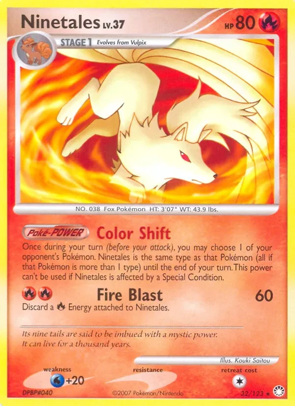 Ninetales 32/123 Mysterious Treasures Pokémon card
